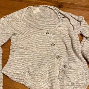 Hollister cardigan with hole in top right shoulder